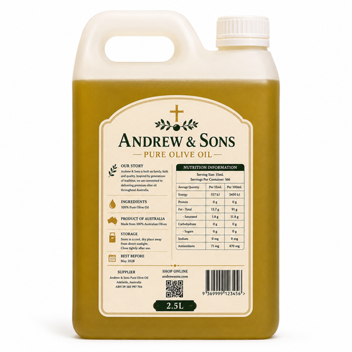 Andrew & Sons Pure Olive Oil – 2.5L Family