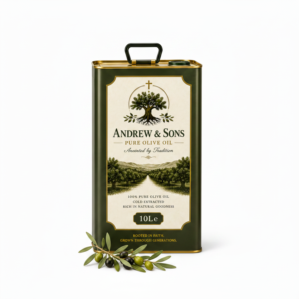 Andrew & Sons Pure Olive Oil – 10L Tin