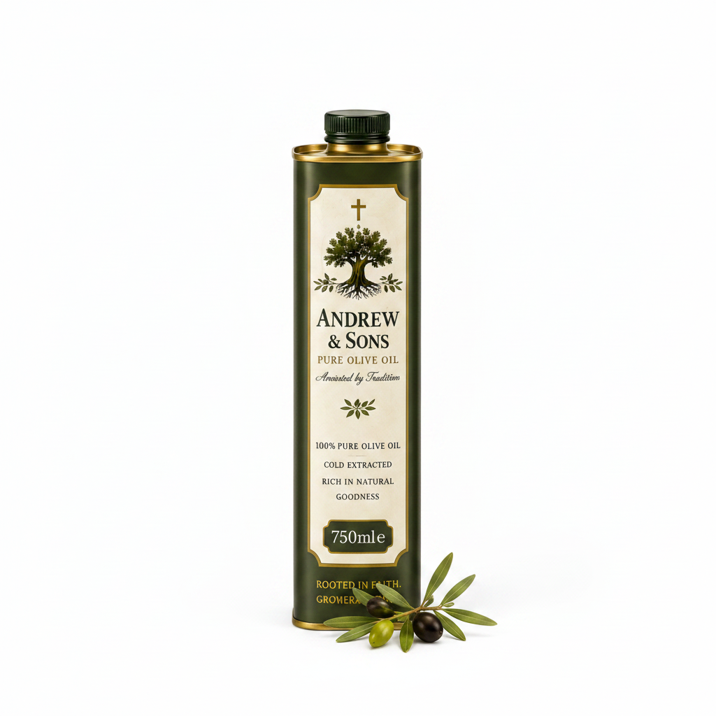 Andrew & Sons Pure Olive Oil – 750ml Premium Bottle